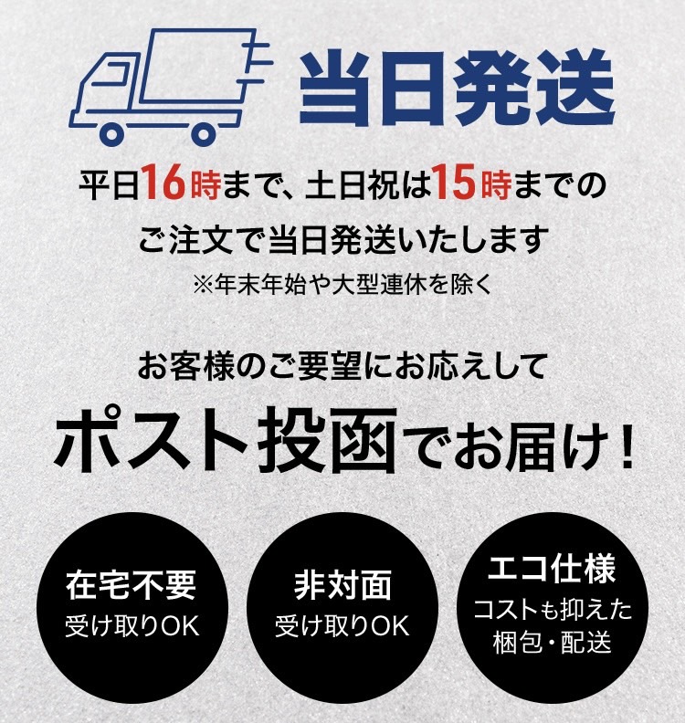 商品は当日発送
