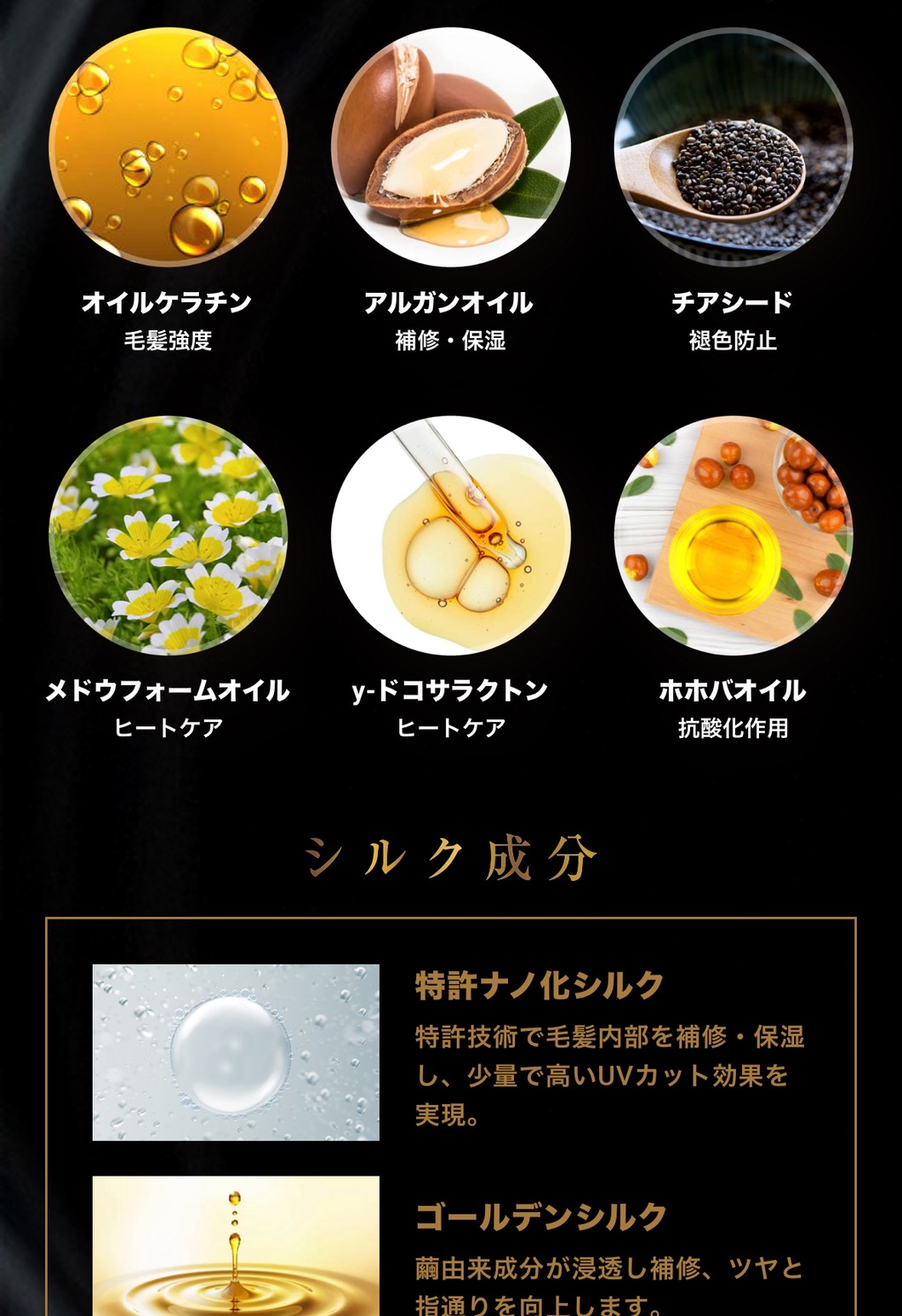 シルクザリッチ　シャンプートリートメント　黒