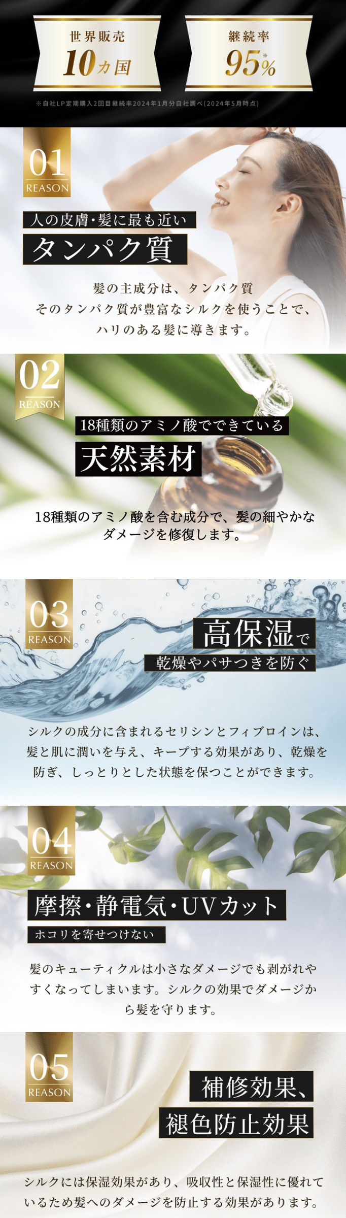 シルクザリッチ　シャンプートリートメント　黒