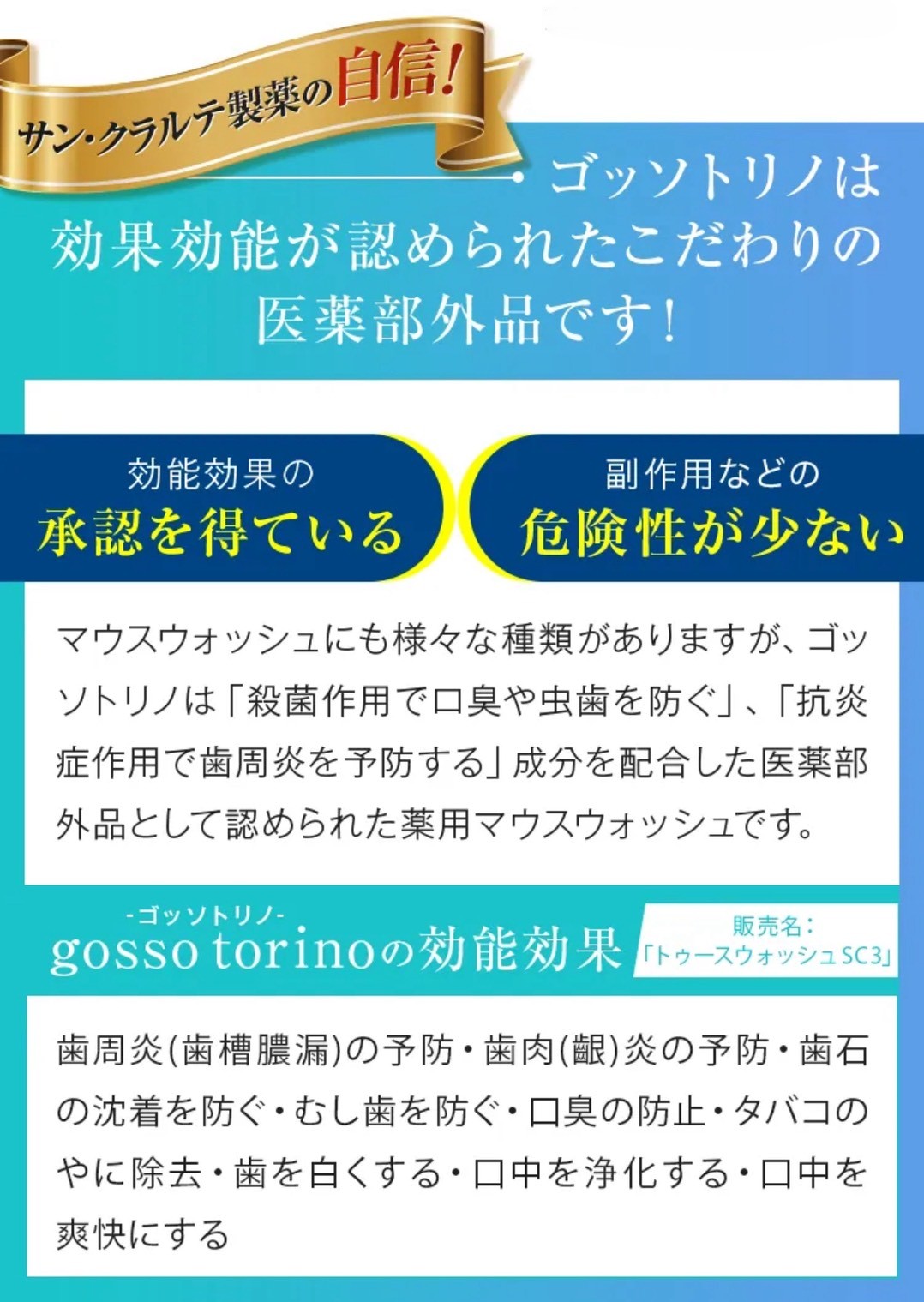 ゴッソトリノ　マウスウォッシュ　口臭ケア